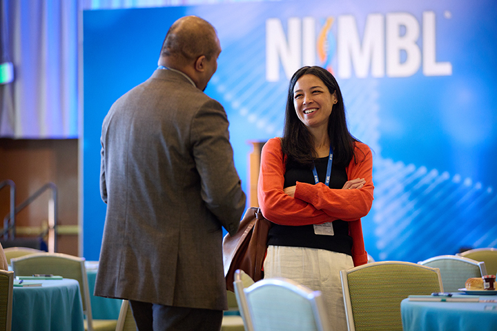 Attendees talk at the 2024 U.S. Biopharma Workforce Partnership Conference in Boston, MA